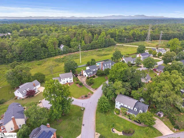3 Staten Ln, Taylors, SC 29687 - aerial view of residential area featuring mountains and a heavily wooded area