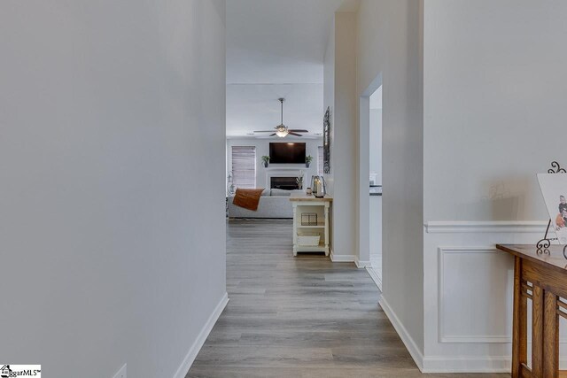 349 Hamilton Pkwy, Easley, SC 29642 - hall featuring wood finished floors and baseboards