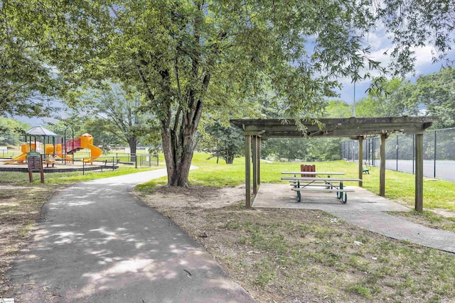 201 Wiscasset Way, Greenville, SC 29615 - view of community featuring a pergola