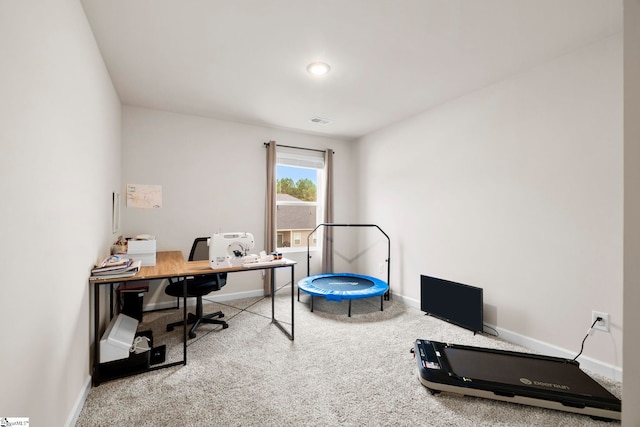 813 Elgon Walk Dr, Fountain Inn, SC 29644 - carpeted home office with baseboards