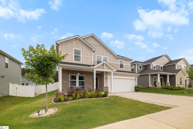 813 Elgon Walk Dr, Fountain Inn, SC 29644 - craftsman-style home featuring board and batten siding, an attached garage, driveway, and covered porch