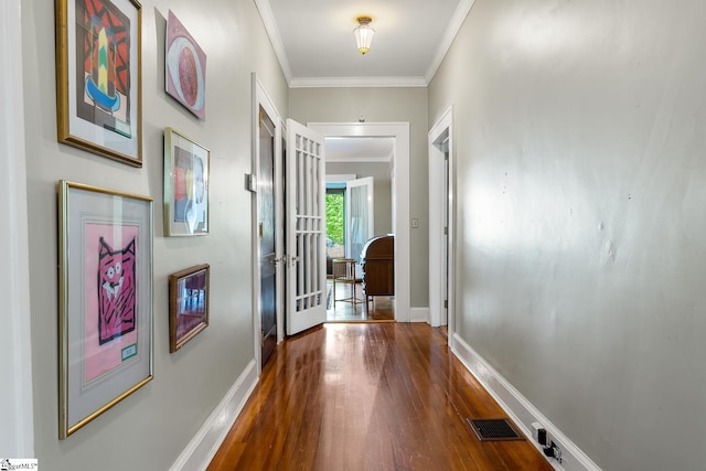 227 S Main St, Anderson, SC 29654 - corridor featuring hardwood / wood-style flooring, baseboards, and crown molding