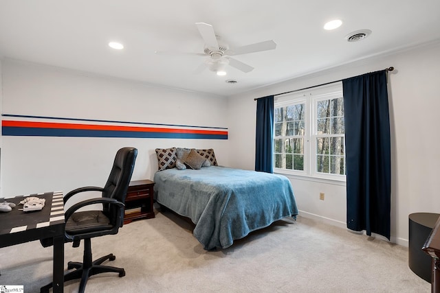 207 White Water Ct, Greer, SC 29650 - bedroom featuring carpet flooring, an office area, baseboards, recessed lighting, and crown molding