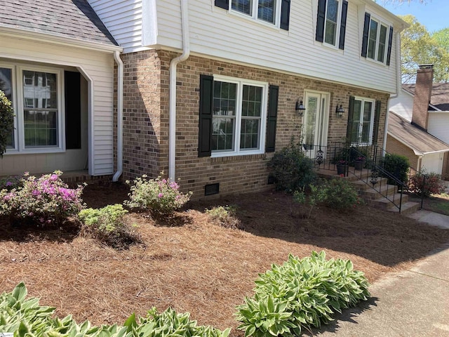207 White Water Ct, Greer, SC 29650 - doorway to property with brick siding and crawl space