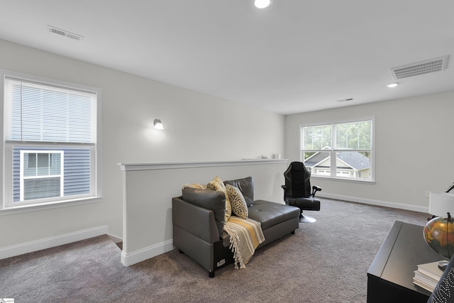 115 River Trace Loop, Simpsonville, SC 29680 - living area with carpet, baseboards, and recessed lighting