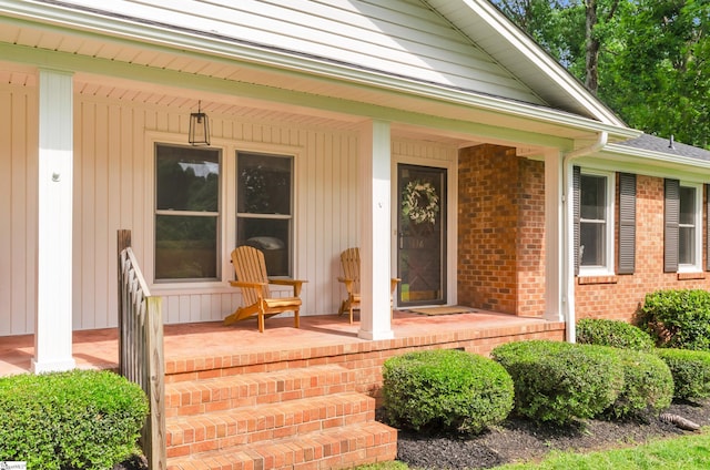 116 Arnold Dr, Anderson, SC 29621 - view of exterior entry with covered porch and brick siding