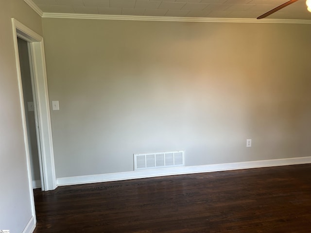 325 Byrnes St, Joanna, SC 29351 - empty room with ornamental molding, dark wood-type flooring, and baseboards