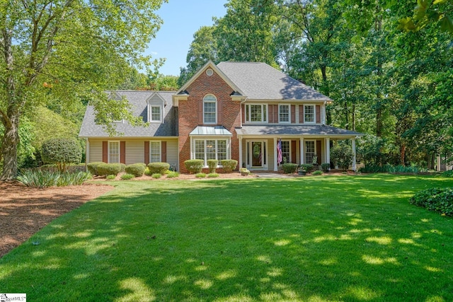 201 Woodridge Dr, Spartanburg, SC 29301 - view of front facade with a front lawn and covered porch