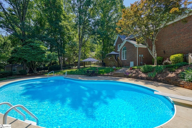 201 Woodridge Dr, Spartanburg, SC 29301 - swimming pool with a diving board
