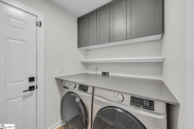 624 Renita Dr, Boiling Springs, SC 29316 - washroom with cabinet space, separate washer and dryer, and baseboards