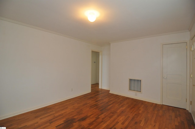 105 S Oakleaf Dr, Landrum, SC 29356 - empty room featuring dark wood-style floors, ornamental molding, and baseboards