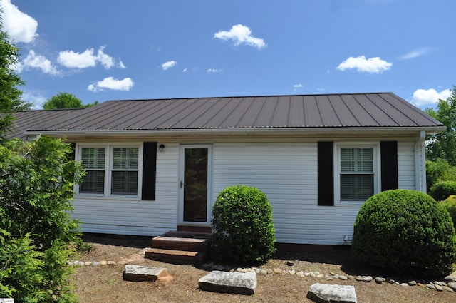 105 S Oakleaf Dr, Landrum, SC 29356 - view of front facade featuring metal roof and entry steps