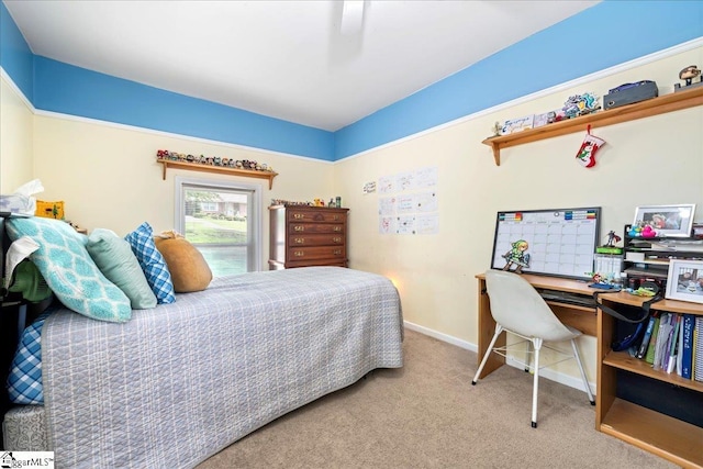116 Kennedy St, Easley, SC 29642 - bedroom with carpet, an office area, baseboards, and a ceiling fan