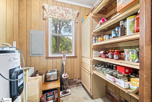 116 Kennedy St, Easley, SC 29642 - storage area with electric panel and electric water heater