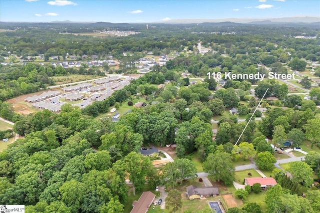 116 Kennedy St, Easley, SC 29642 - aerial overview of property's location with a heavily wooded area