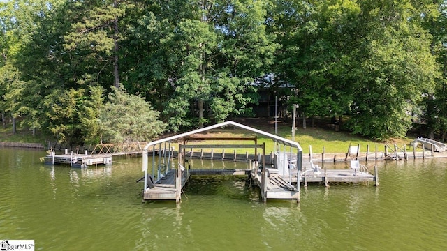345 P Cromer Rd, Abbeville, SC 29620 - dock with a water view and boat lift