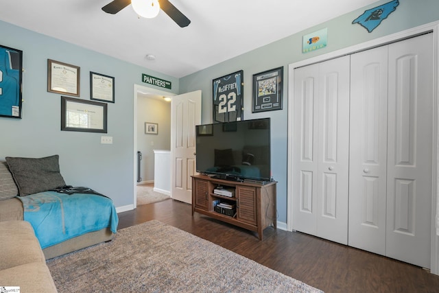 9 Hollow Tree Way, Greenville, SC 29605 - living area with a ceiling fan, wood finished floors, and baseboards