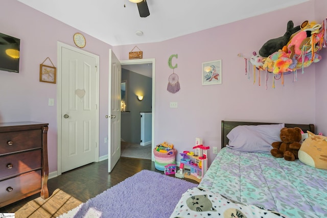 9 Hollow Tree Way, Greenville, SC 29605 - bedroom with wood finished floors, a ceiling fan, and baseboards
