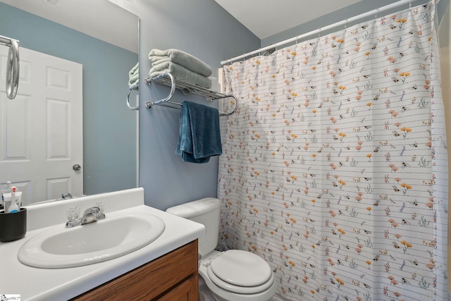 9 Hollow Tree Way, Greenville, SC 29605 - bathroom featuring vanity, toilet, and a shower with curtain