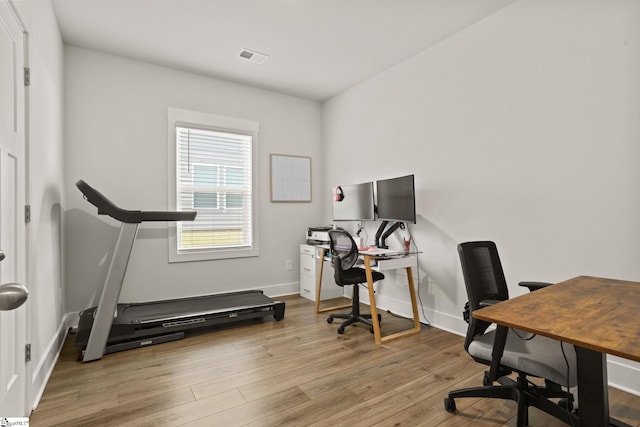 117 Hazelcroft Dr, Fountain Inn, SC 29644 - office with wood finished floors and baseboards