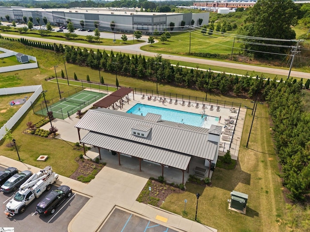 117 Hazelcroft Dr, Fountain Inn, SC 29644 - aerial view of a pool area
