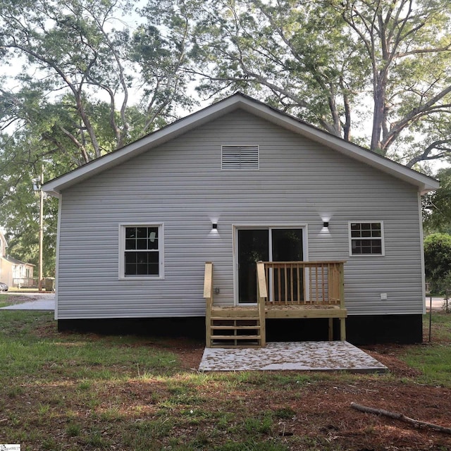 205 Magnolia St, Gaffney, SC 29340 - rear view of property with a wooden deck