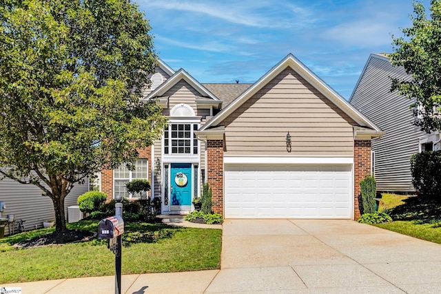 103 Circle Grove Ct, Greer, SC 29650 - traditional-style home featuring brick siding, driveway, a garage, and a front yard