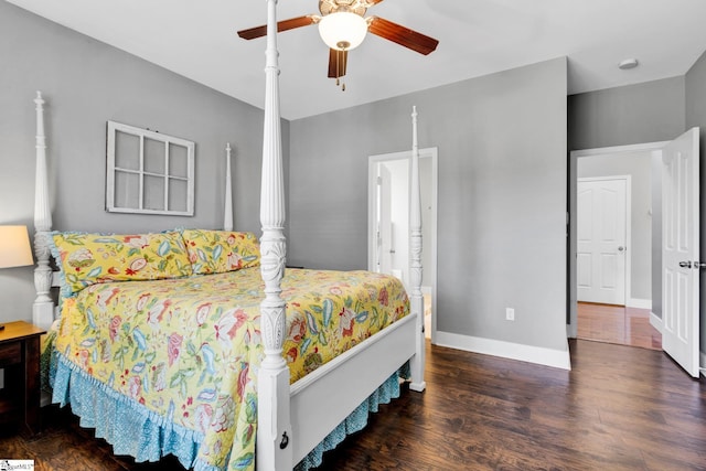 103 Circle Grove Ct, Greer, SC 29650 - bedroom featuring wood finished floors, baseboards, and ceiling fan