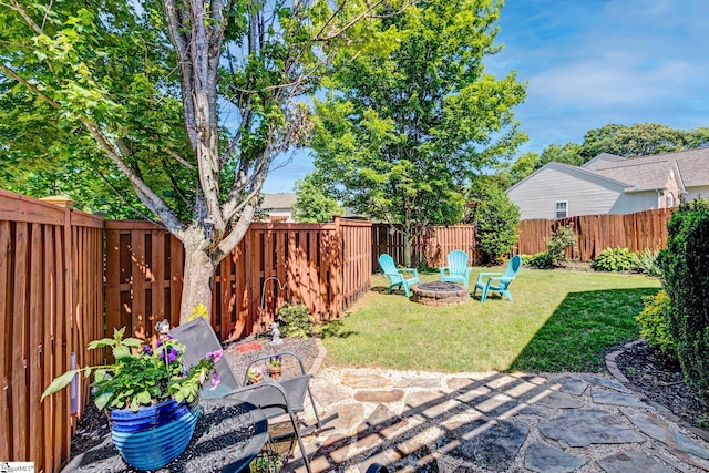 103 Circle Grove Ct, Greer, SC 29650 - view of yard featuring an outdoor fire pit and a patio