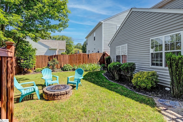 103 Circle Grove Ct, Greer, SC 29650 - view of yard featuring an outdoor fire pit