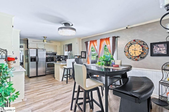 3 Creighton Ct, Taylors, SC 29687 - dining room with ornamental molding and light wood-style floors