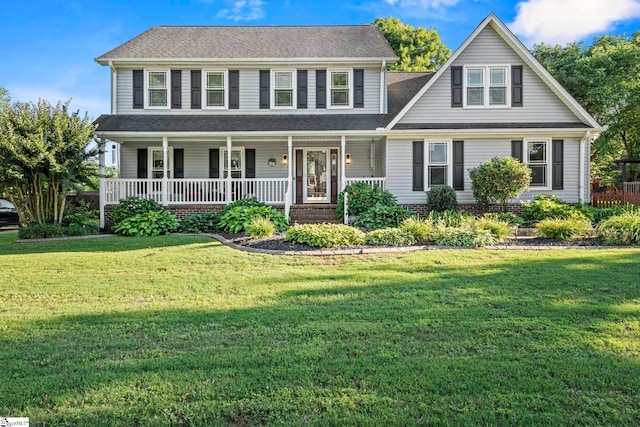 208 Forrester Creek Way, Greenville, SC 29607 - colonial inspired home featuring a porch and a front yard