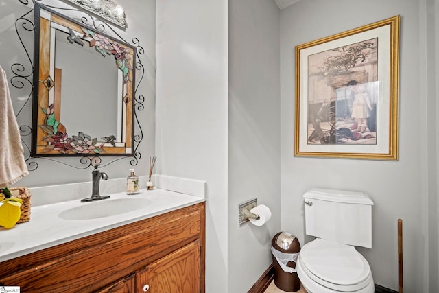 208 Forrester Creek Way, Greenville, SC 29607 - half bathroom with vanity, toilet, and baseboards