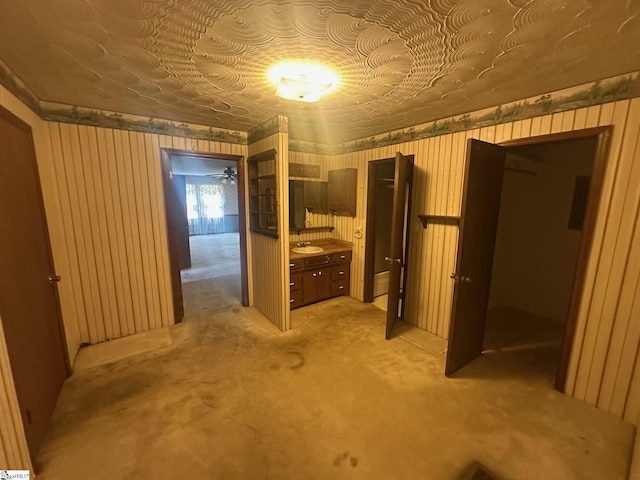 148 Southland Ave, Boiling Springs, SC 29316 - unfurnished bedroom featuring a sink, an ornate ceiling, and light colored carpet