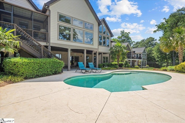 135 Neal Pointe Dr, Chesnee, SC 29323 - view of pool featuring a patio and stairway
