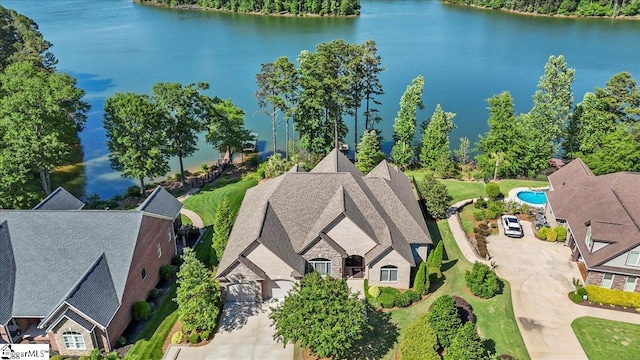 135 Neal Pointe Dr, Chesnee, SC 29323 - aerial view of property and surrounding area with a nearby body of water and a pool