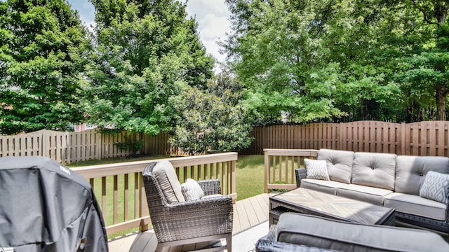225 Highgrove Ct, Simpsonville, SC 29681 - wooden terrace featuring an outdoor hangout area