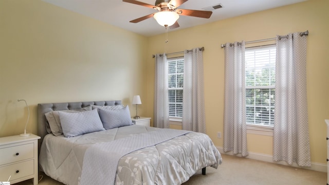225 Highgrove Ct, Simpsonville, SC 29681 - bedroom featuring multiple windows, carpet, baseboards, and ceiling fan