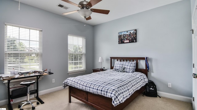 225 Highgrove Ct, Simpsonville, SC 29681 - bedroom with carpet, baseboards, and ceiling fan