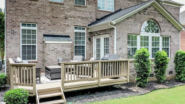 225 Highgrove Ct, Simpsonville, SC 29681 - deck featuring a grill
