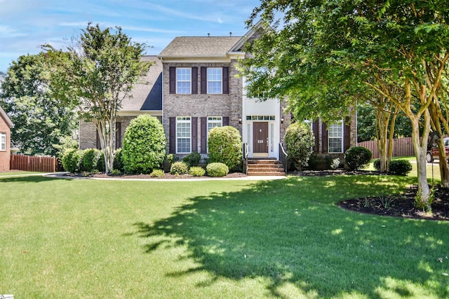 225 Highgrove Ct, Simpsonville, SC 29681 - view of front of house featuring brick siding and roof with shingles