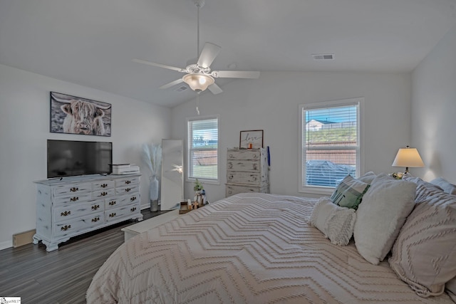 105 Ella B Ln, Easley, SC 29640 - bedroom with wood finished floors, lofted ceiling, ceiling fan, and baseboards