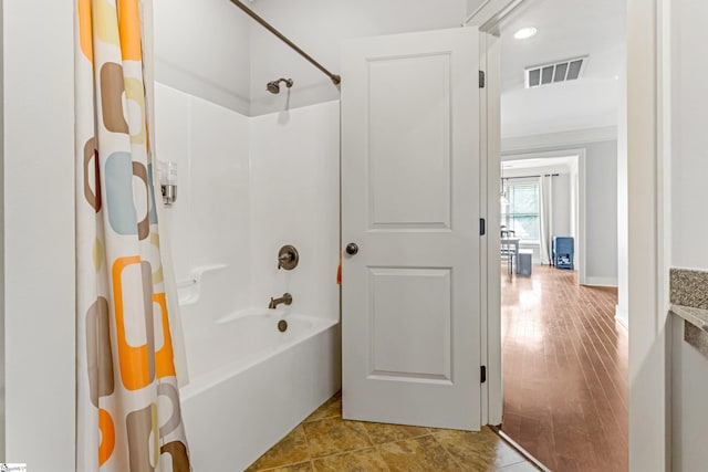 10 Croydon Way, Greenville, SC 29609 - bathroom with shower / bathtub combination with curtain
