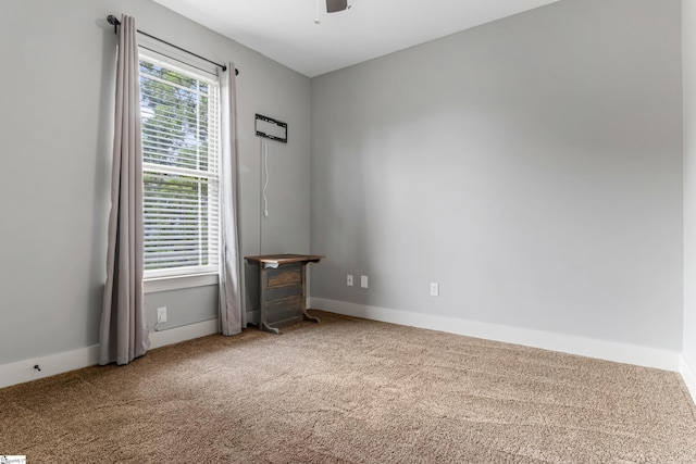10 Croydon Way, Greenville, SC 29609 - spare room with carpet flooring, a ceiling fan, and baseboards