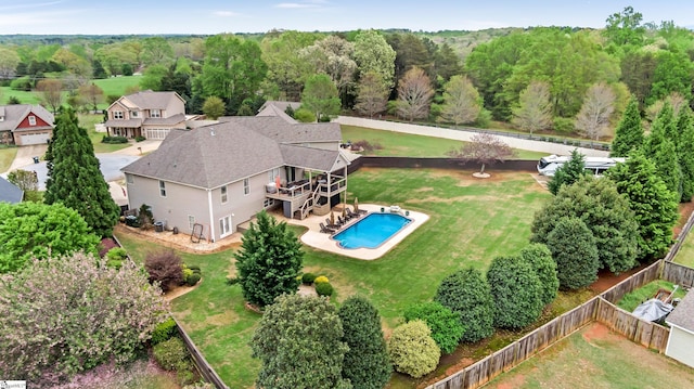 10 Croydon Way, Greenville, SC 29609 - aerial view of a pool