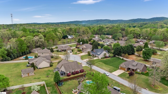 10 Croydon Way, Greenville, SC 29609 - aerial view of residential area with a heavily wooded area and a pool
