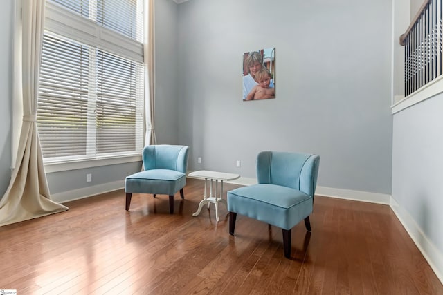 10 Croydon Way, Greenville, SC 29609 - sitting room with hardwood / wood-style floors and baseboards