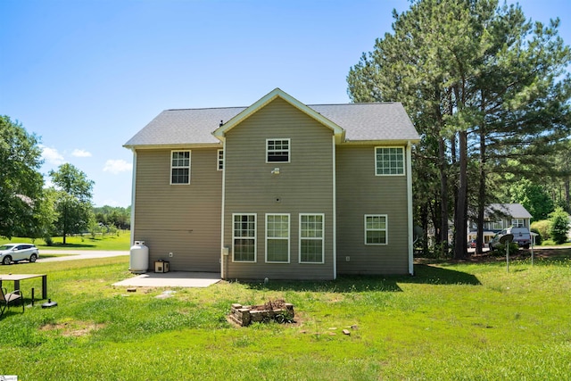 770 Grace Valley Rd, Inman, SC 29349 - back of property with a patio, a lawn, and a fire pit