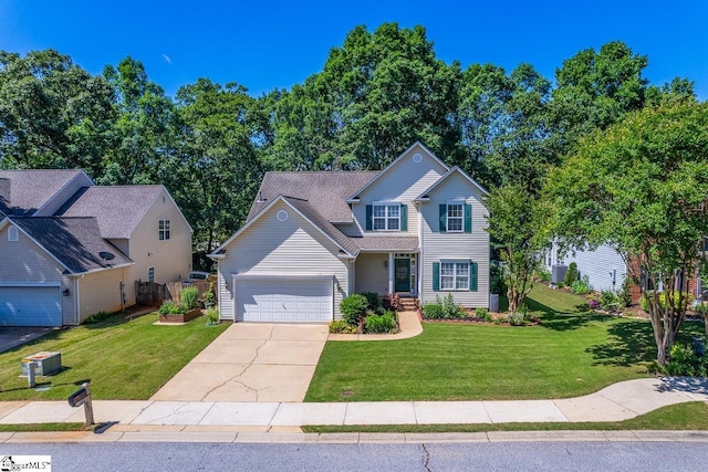 122 N Orchard Farms Ave, Simpsonville, SC 29681 - traditional-style house with a garage, driveway, and a front yard