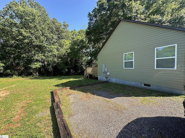 121 Pacolet Hwy, Gaffney, SC 29340 - view of side of property with a lawn, crawl space, and a deck